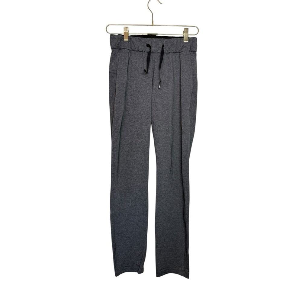 Lululemon On the Fly Pant Heathered Grey Luxtreme Drawstring Joggers Size 2